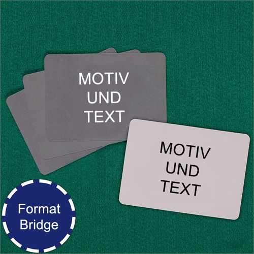 Bridgekarten im Querformat Vorder- und Rückseite gestalten