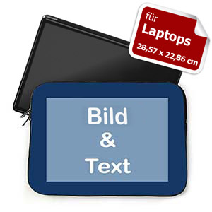 Personalisierte Laptop Tasche Klein Blau