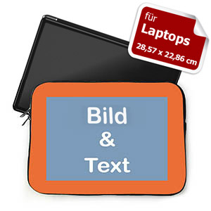 Personalisierte Laptop Tasche Klein Orange