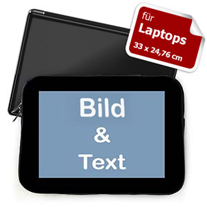 Personalisierte Laptop Tasche Medium Schwarz