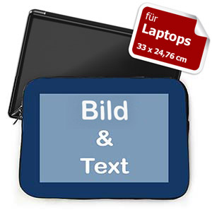 Personalisierte Laptop Tasche Medium Blau