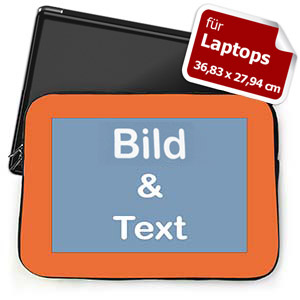 Personalisierte Laptop Tasche Groß Orange