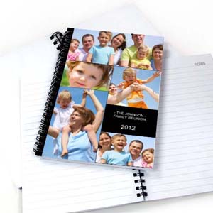 Notizbuch, Fünf Fotos, Doppeltitel, Schwarz