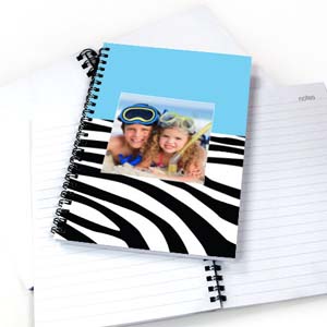 Cooles Blau Zebra Notizbuch für Jungs