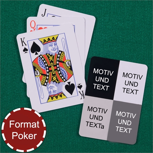 Spielkarten Fotokollage im Pokerformat