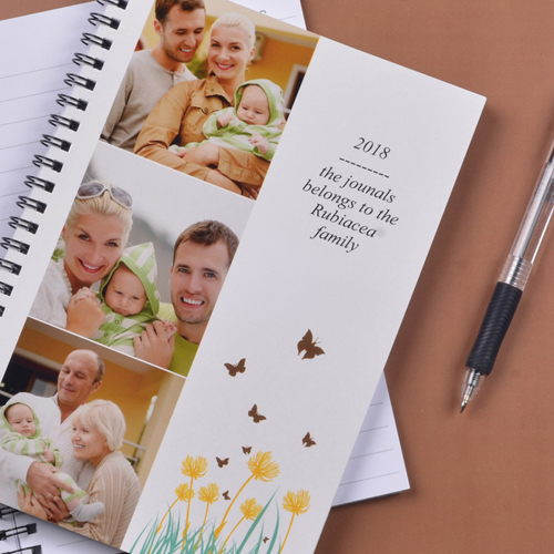 Foto-Notizbuch Dreier Kollage Frühlingsblumen