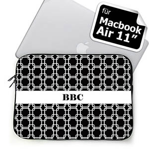 Ihre Initialen Schwarze Links MacBook Air 11 Tasche