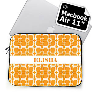 Ihre Initialen Orange MacBook Air 11 Tasche