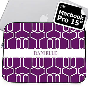 Personalisierte Lila Spaliermuster MacBook Pro 15 Tasche (2015)