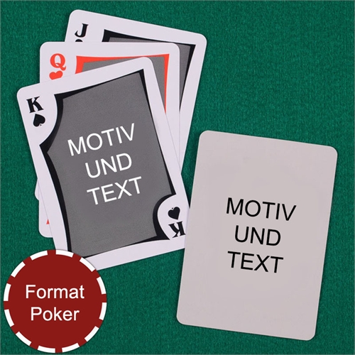 Spielkarten mit anpassbarer Vorder- und Rückseite im modernen Stil  