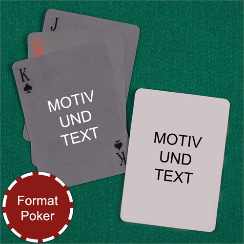 Spielkarten mit individualisierbarer Vorder- und Rückseite, einfach