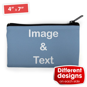 Kosmetiktasche Klein Beidseitig Personalisieren mit verschiedenen Motiven