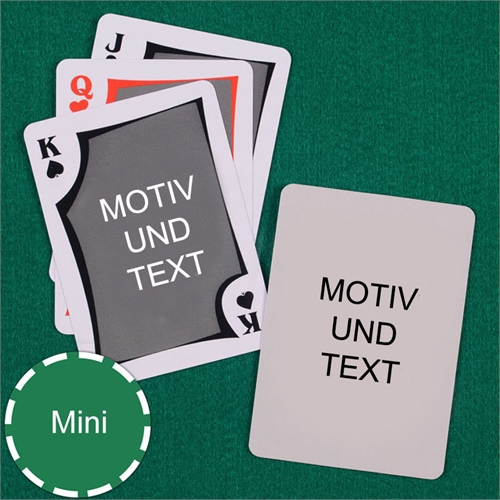 Mini Kartenspiel Modern Beiseitig Personalisierbar