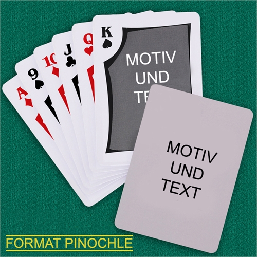 Modern Personalisierte Beidseitige Binokel Spielkarten