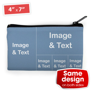 Facebook 5er Fotokollage Kosmetiktasche Klein Vorne/Hinten gleiches Motiv