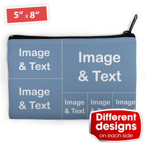 5er Fotokollage Kosmetiktasche Medium Vorne/Hinten Verschieden