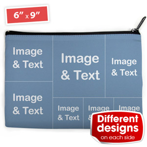 5er Fotokollage Kosmetiktasche Groß Vorne/Hinten verschiedene Motive