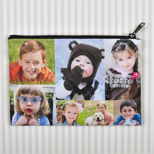 5er Fotokollage Kosmetiktasche Groß Selbes Bild vorne und hinten