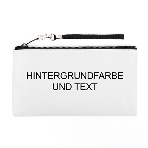 Mittelgroße Persoanlisierte Clutch - Zwei Seiten mit unterschiedlichen Motiven, Hintergrund und Text