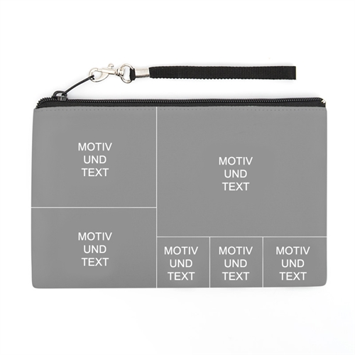 Facebook Instagram Fotos auf Clutch Tasche, Klein, Zwei gleiche Seiten