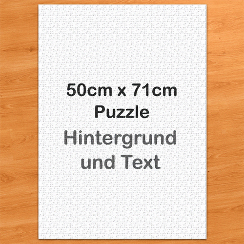 51cmx70cm  Fotopuzzle 1000 Teile Hochformat Hintergrundfarbe und Text