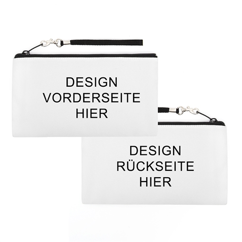 Ihr Design hier gedruckt, 14x25 cm Clutchtasche fürs Handgelenk - Unterschiedliche Seiten