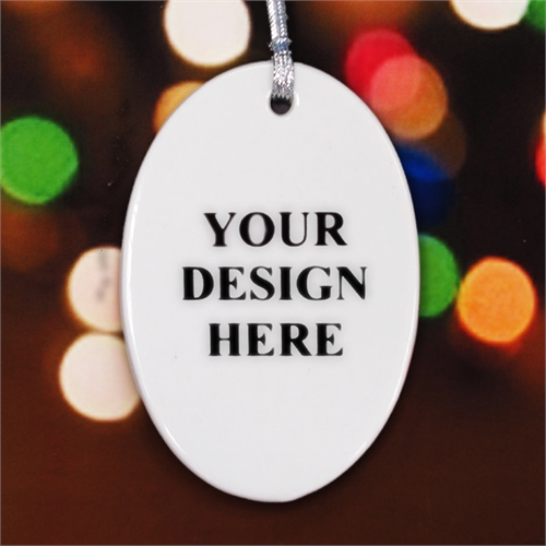 Porzellan Schmuck Oval Personalisieren mit Foto und Text