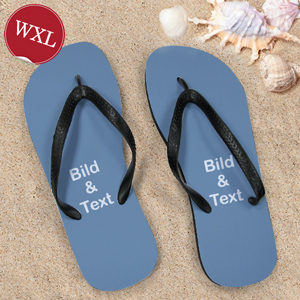 Personalisierte Strandsandalen Damen Größe XL 42-43 ZWEI BILDER Schwarz