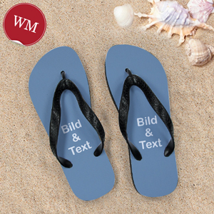 Personalisierte Strandsandalen Damen Größe M 37-39 ZWEI BILDER Schwarz