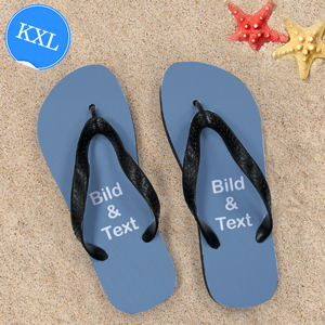Personalisierte Strandsandalen Kinder Größe XL 37-39 ZWEI BILDER Schwarz
