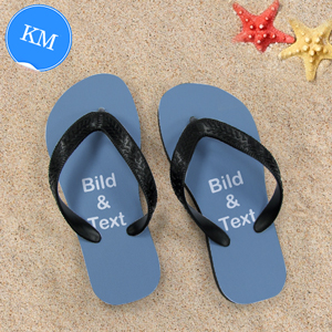 Personalisierte Strandsandalen Kinder Größe M 29-31 ZWEI BILDER Schwarz