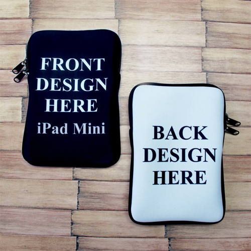 iPad Mini Tasche Hochformat Beidseitig Personalisieren mit Reißverschluss 21,0 x 14,6 cm
