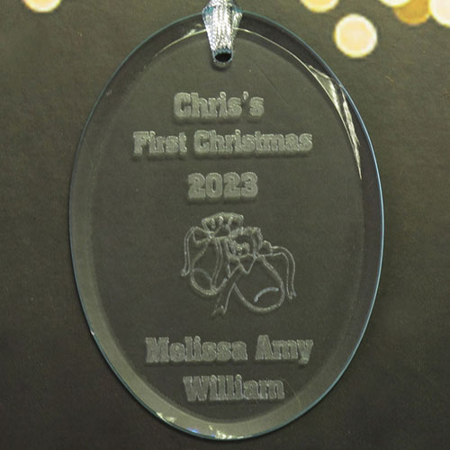 Babys Erster Weihnachtsschmuck Personalisiert aus Glas