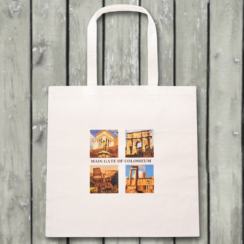 Vier Fotos Collage Stofftasche Budget