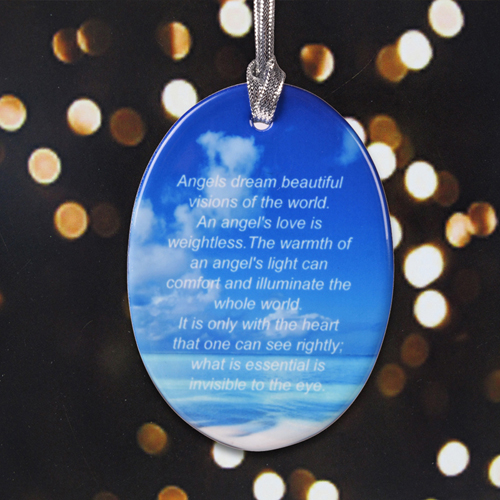 Gedicht zu Erinnerung Keramikschmuck Oval
