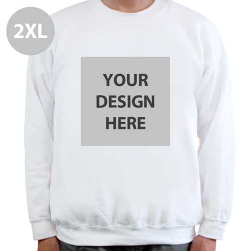 Sweatshirt Vollbild Weiß Größe XXL