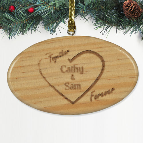 Holzschmuck Weihnachten Oval