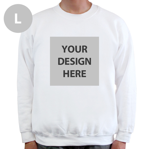 Sweatshirt Foto Vollbild Weiß Größe L
