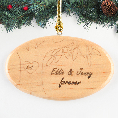 Personalisiert Graviert Unsere Liebe wächst und wächst Holzschmuck