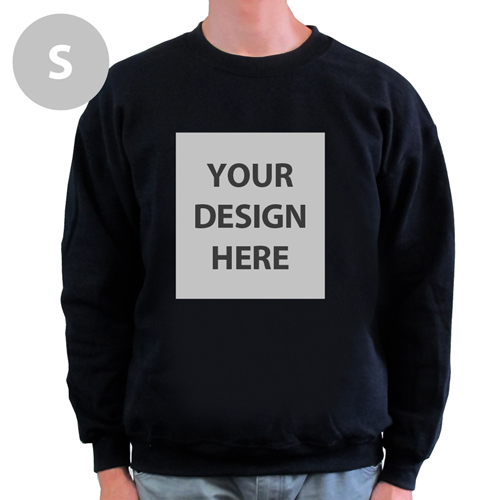 Sweatshirt Foto Vollbild Schwarz Größe S
