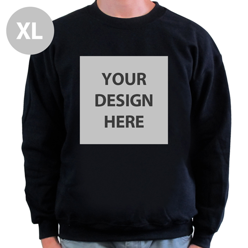 Sweatshirt Foto Vollbild Schwarz Größe XL
