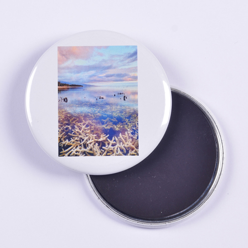 Einfach Weiß Hochformat Personalisierter Solider Magnetbutton