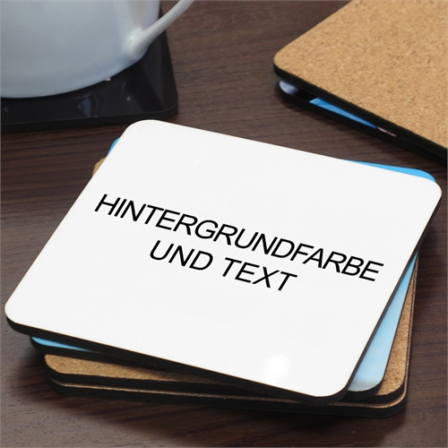 Hintergrundfarbe wählen Text eingeben Bierdeckel Personalisiertes Einzelstück