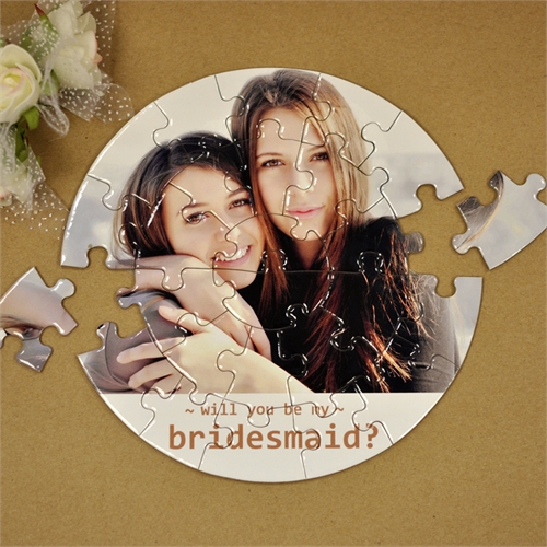 Brautjunger Rundes Puzzle Personalisieren Durchmesser 18,4 cm