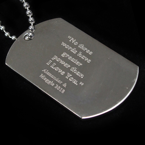 Dogtag Anhänger Hundemarke Gravur Personalisiert Edelstahl