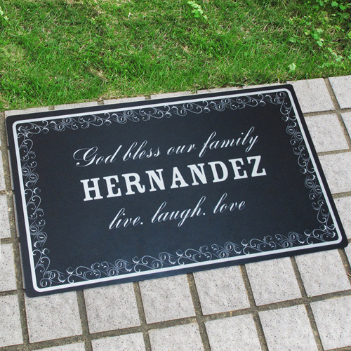Die Familie zählt immer Personalisierte Fußmatte