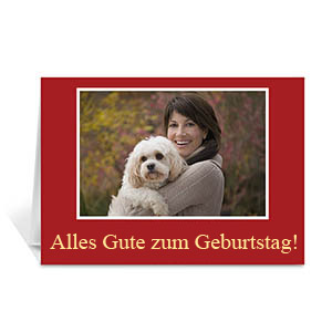 Klassisch rot Foto-Geburtstagskarten, 12,7x17,78 gefaltet