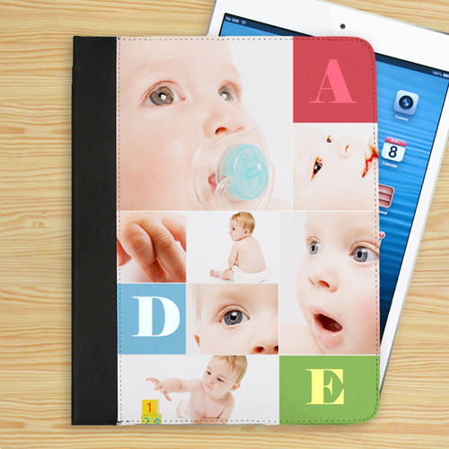 Mehrfarbige 6er Collage iPad Folio Case Personalisieren