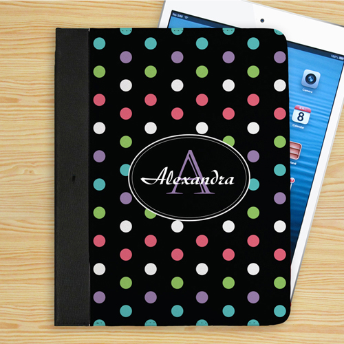 Bunte Punkte iPad Folio Case Persoanlisieren