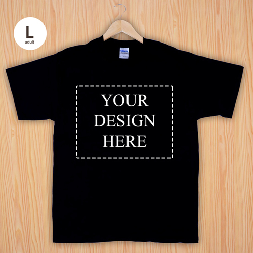 Cotton Black Left Chest Image Adult Large